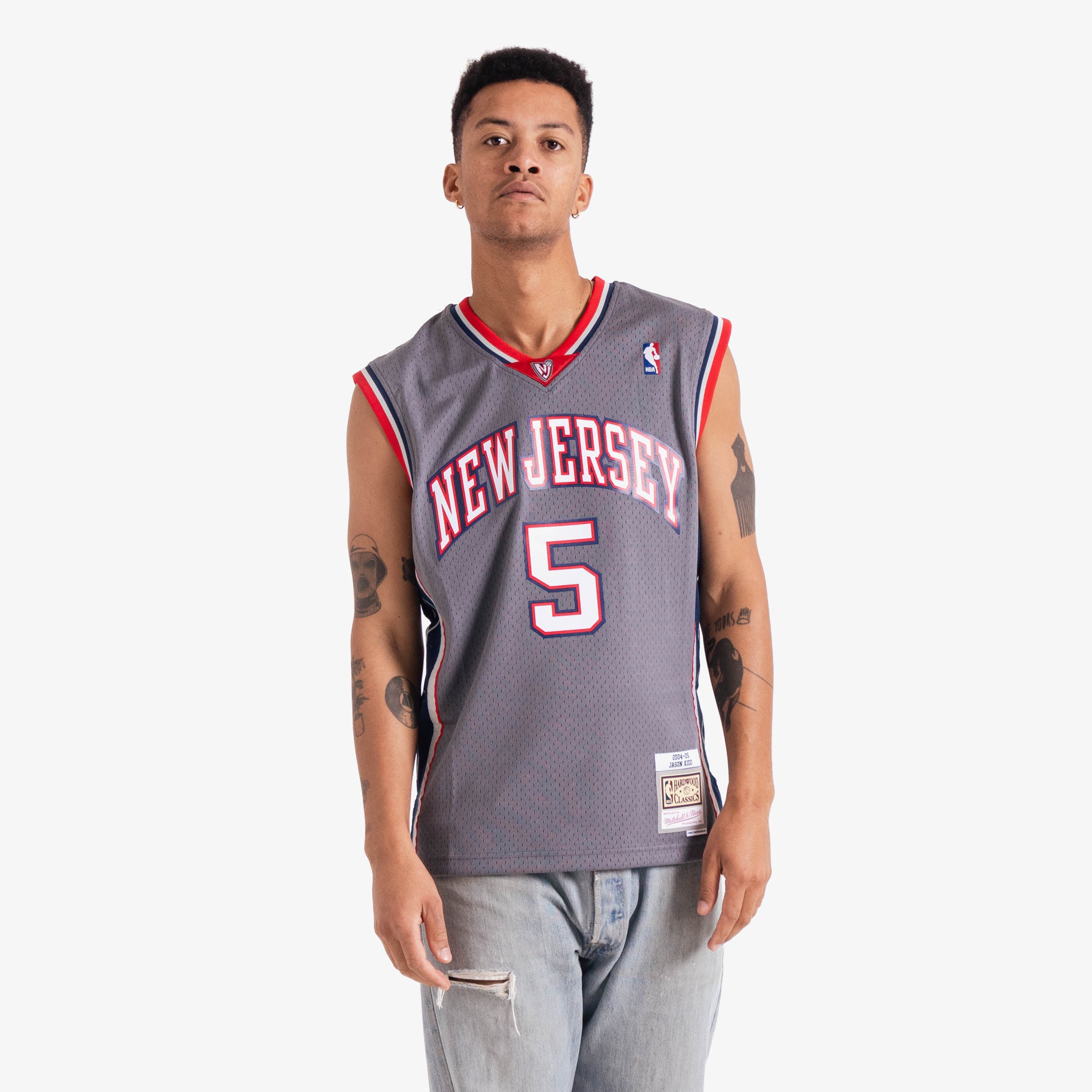 Mitchell & Ness Jason Kidd Gray in Blue for Men