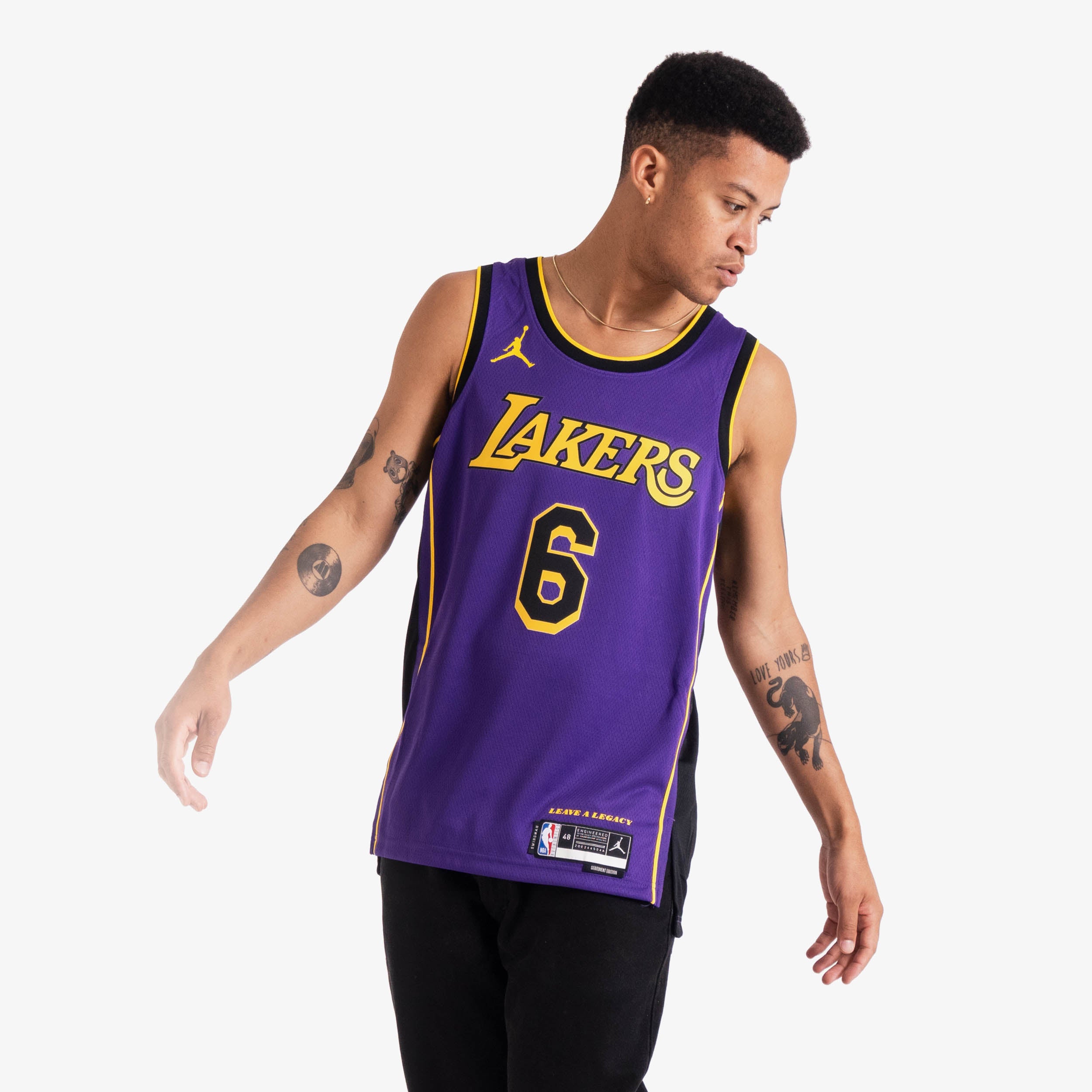 NBA - LeBron James Lakers Earned Edition Jersey, Men's Fashion