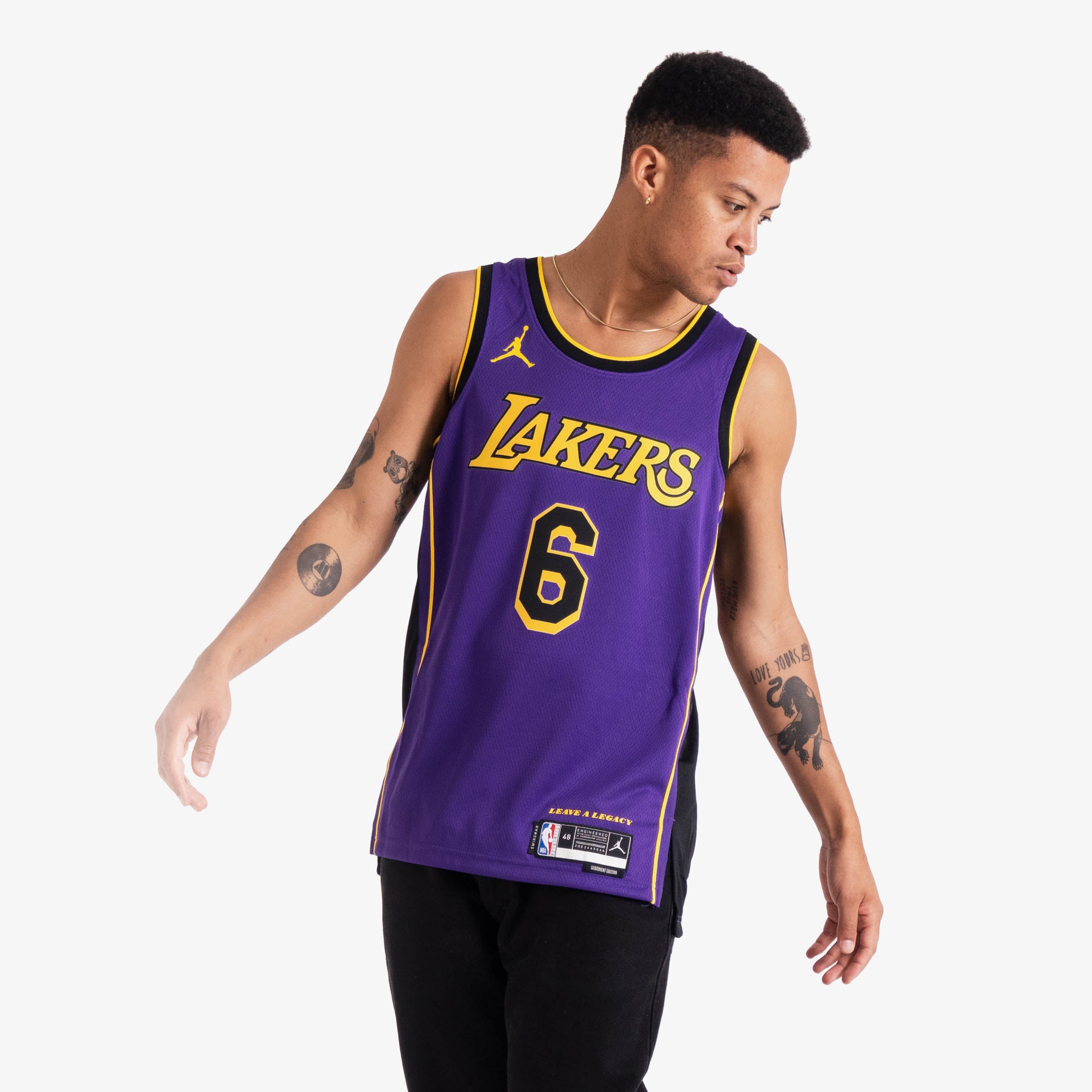 Unisex Jordan Brand LeBron James Purple Los Angeles Lakers Swingman Jersey - Statement Edition Size: Small