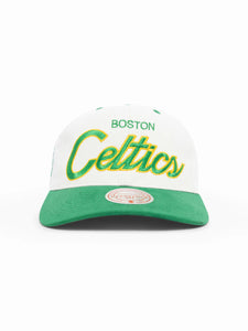 Boston Celtics Team Script Golfer NBA Snapback Hat