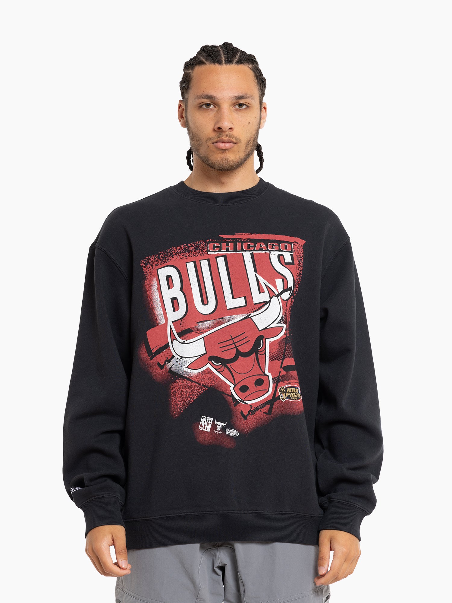 Chicago Bulls Vintage Abstract NBA Crewneck Basketball Jersey World