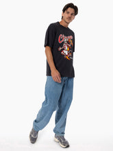 Load image into Gallery viewer, Chicago Bulls On Fire Black Vintage T-Shirt
