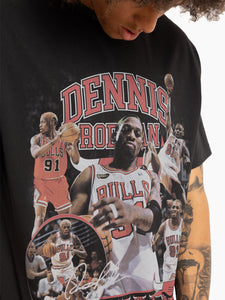 Dennis Rodman Chicago Bulls Player Logo T-Shirt