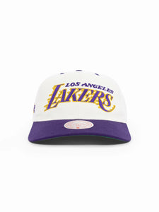 Los Angeles Lakers Team Script Golfer NBA Snapback Hat