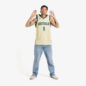 Patty Mills Australian Boomers National Away Yellow Jersey
