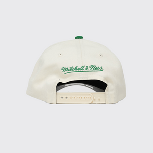 Boston Celtics Cream & Team Colour Pro Pinch NBA Snapback Hat