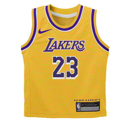 Lebron james 2025 lakers jersey yellow