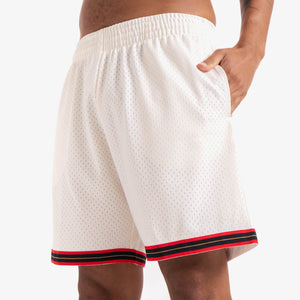 Philadelphia 76ers Hardwood Classics Throwback Off White Swingman NBA Shorts