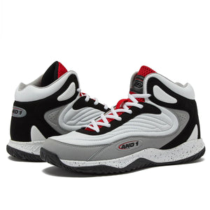 And1 Pulse 3.0 Junior White/Alloy/Black Basketball Shoes