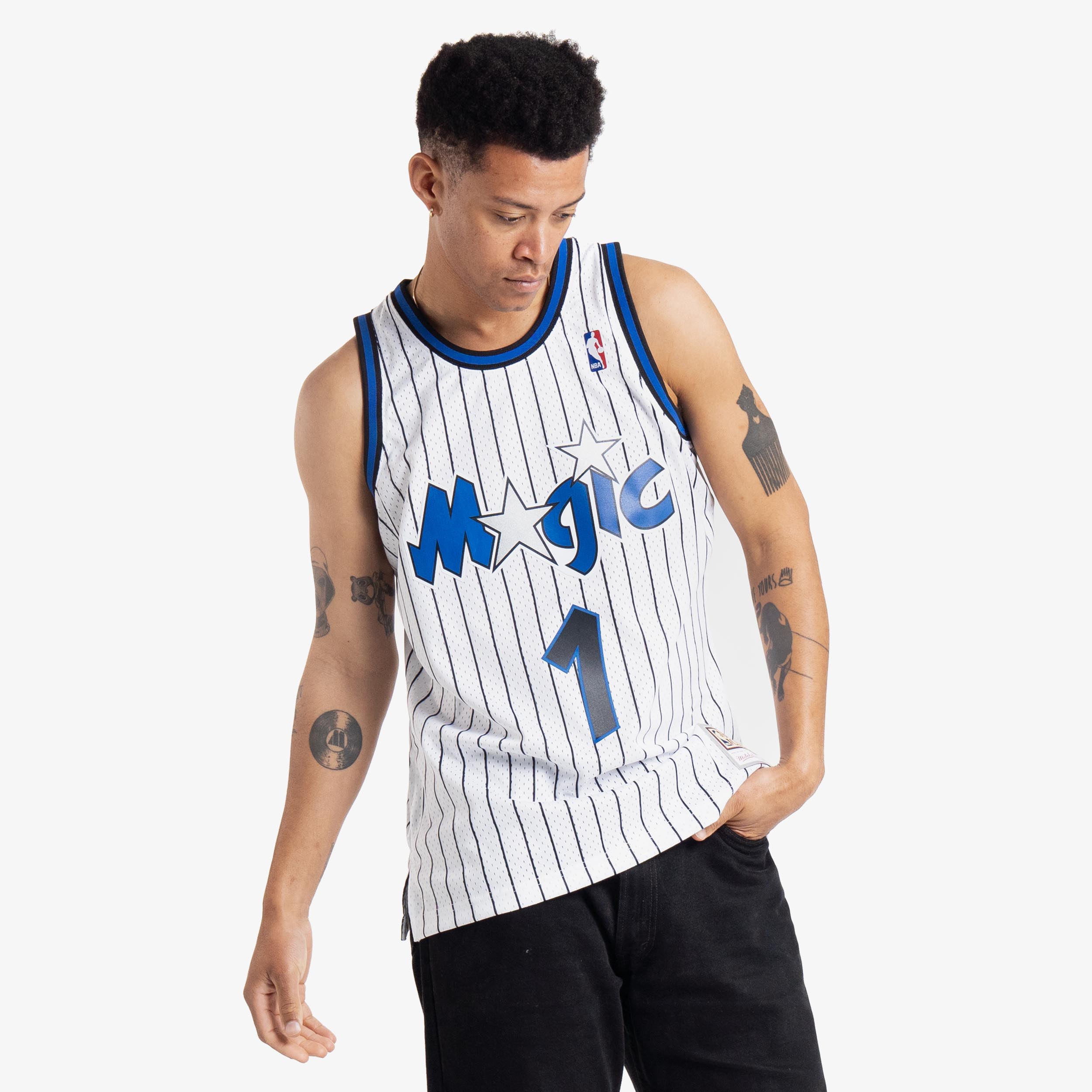 Men's Mitchell & Ness Penny Hardaway Orlando Magic White Out Swingman Jersey