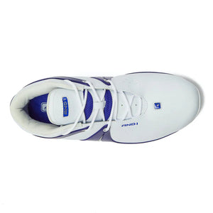 And1 Rise Mens White/Navy Basketball Shoes