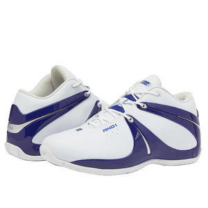 And1 Rise Mens White/Navy Basketball Shoes