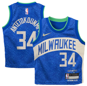 Giannis Antetokounmpo Milwaukee Bucks 2024 City Edition Boys NBA Jersey