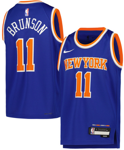 Jalen Brunson New York Knicks 2024 Icon Edition Youth NBA Swingman Jersey