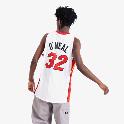 NBA Mitchell & Ness Miami Heat White Jersey V-Neck Adults