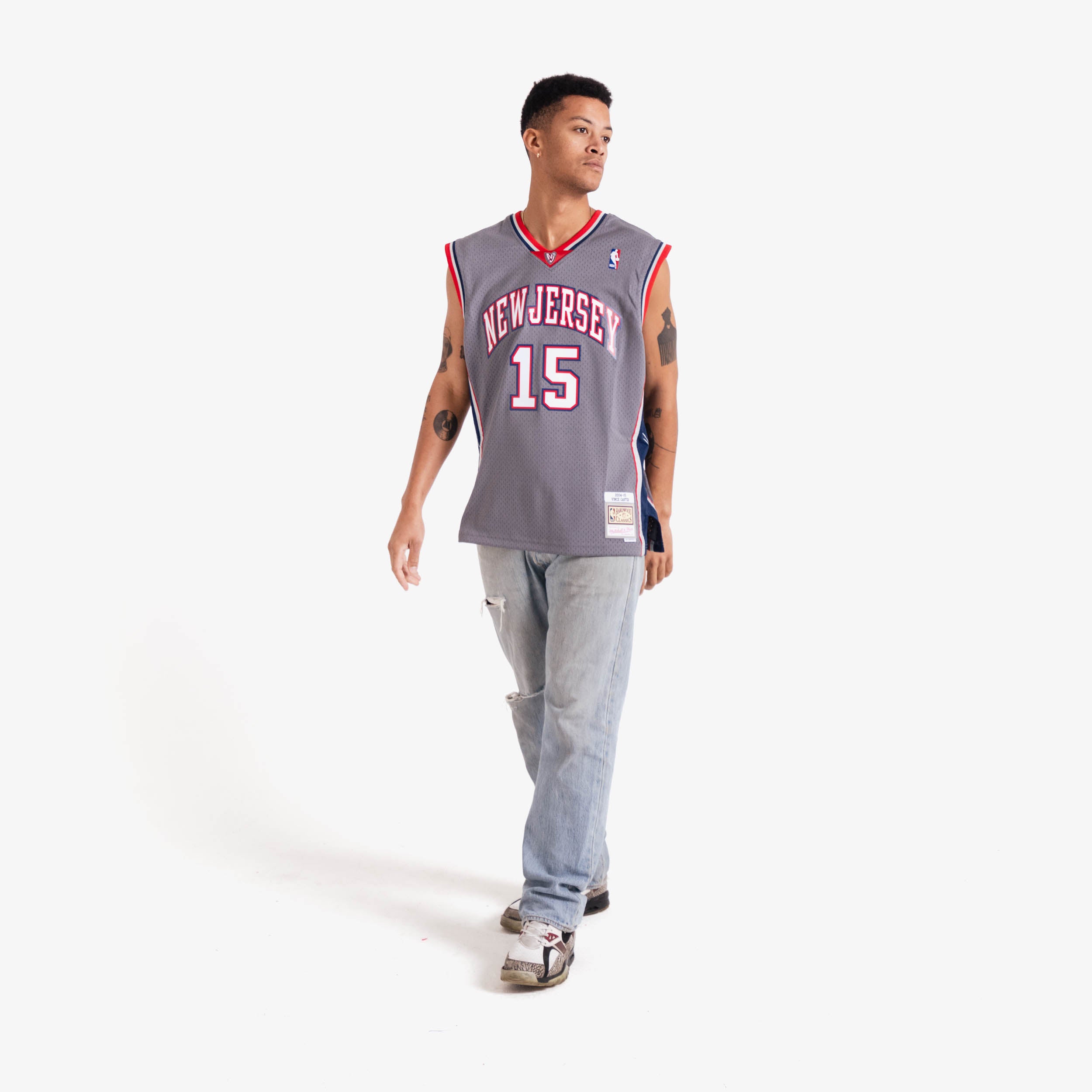 Vince Carter New Jersey Nets HWC Throwback NBA Authentic Jersey