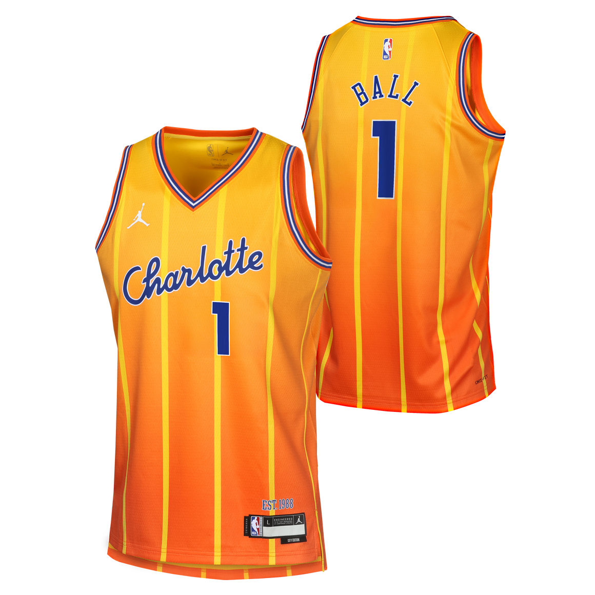 Mens Hornets LaMelo Ball Jersey New Number Jersey