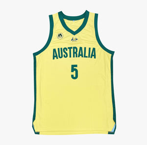 Patty Mills Australian Boomers National Away Yellow Jersey