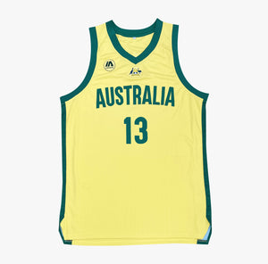 Jock Landale Australian Boomers National Away Yellow Jersey