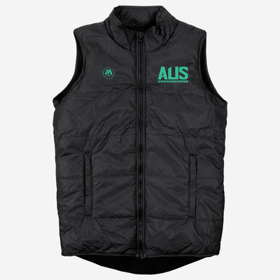 Australian Boomers Black/Green Puffer Vest