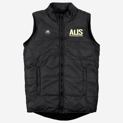 Australian Boomers Black/Pale Gold Puffer Vest