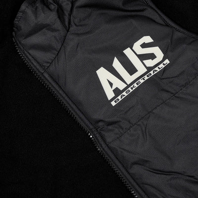 Australian Boomers Black/Pale Gold Puffer Vest