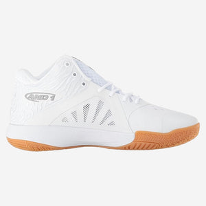 And1 Attack Mid Junior White/SuperFoil/Gum Basketball Shoes