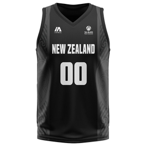 New Zealand Tall Blacks #00 National Black Official Youth Jersey