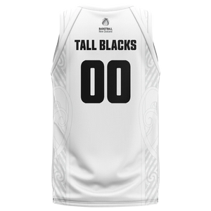 New Zealand Tall Blacks #00 National White Official Mens Jersey