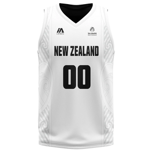 New Zealand Tall Blacks #00 National White Official Mens Jersey