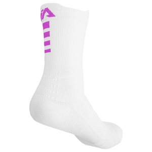 iAthletic Elite Performance Basketball Socks - White/White/Hot Pink