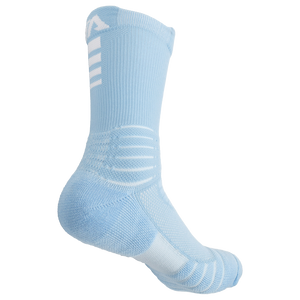 iAthletic Elite Performance Basketball Socks - Light Blue/Light Blue/White