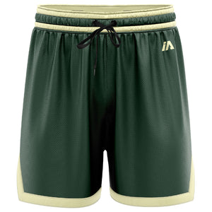 iAthletic Green/Sand Men's Casual Basketball Shorts