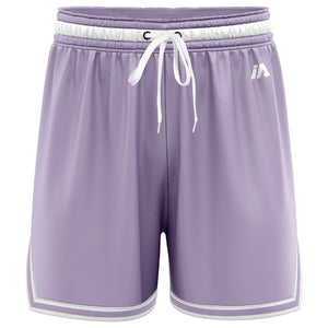 iAthletic Lavender/White Men's Casual Basketball Shorts