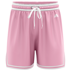 iAthletic Pink/White Men's Casual Basketball Shorts