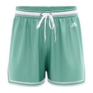 iAthletic Mint/White Women's Casual Basketball Shorts