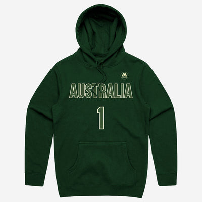 Dyson Daniels Australian Boomers Player Green Hoodie