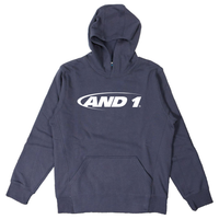 And1 Logo Navy Chest Print Fleece Hoodie
