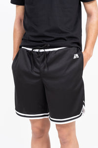 iAthletic Black/White Men's Casual Basketball Shorts