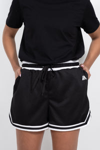 iAthletic Black/White Women's Casual Basketball Shorts