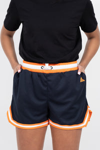 iAthletic Navy/Orange Women's Casual Basketball Shorts