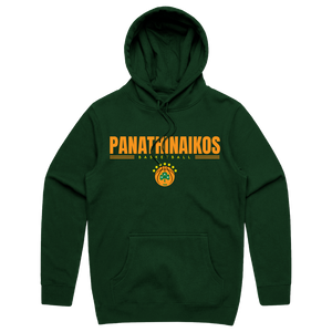 Panathinaikos BC Basketball Cotton Yellow Logo Green Hoodie