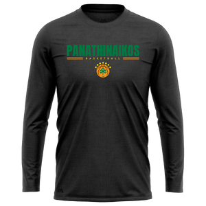 Panathinaikos BC Basketball Performance Long Sleeve Green Logo Tee