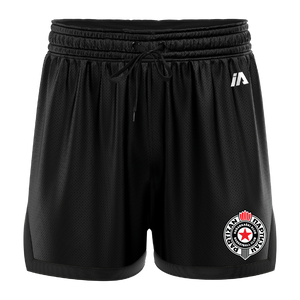 Partizan Basketball Womens Casual Black Shorts