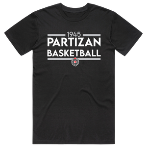 Partizan KK Basketball Black Cotton Staple Tee