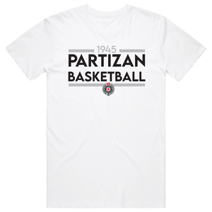 Partizan Basketball White Cotton Staple Tee