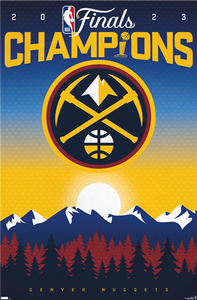 Denver Nuggets Logo NBA Champions Wall Poster