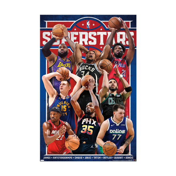 NBA League 2024 Superstars Wall Poster – Basketball Jersey World