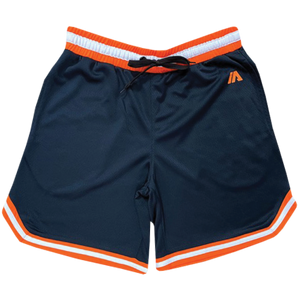 iAthletic Navy/Orange Men's Casual Basketball Shorts