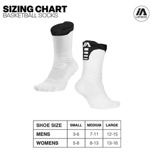 iAthletic Elite Performance Basketball Socks - White/Black